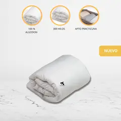 CUZKA - Edredón para Cuna Corral «TRAPUNTA» White