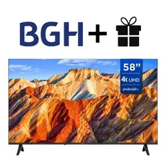 BGH - TELEVISOR BGH 58 UHD 4K SMART ANDROID TV LED  + REGALO ANTENA DIGITAL MOD B5824UK6AIP