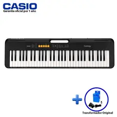 CASIO - Teclado de 61 teclas CT-S100 C2 - Mas adaptador