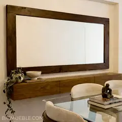 GENERICO - Espejo Comedor Ébano Añejo  Madera Reciclada