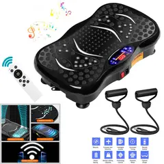GENERICO - PLATAFORMA VIBRATORIA DE 120 VELOCIDADES, CON BLUETOOTH + CONTROL+ 2 LIGAS PARA EJERCICIOS