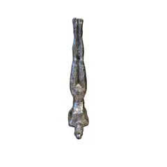 GENERICO - Figura Decorativa Escultura Yoga Plateada Estilo Artístico  - Adorno Elegante para Sala Regalo Ideal
