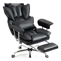 ANYHOGAR - Silla Escritorio Ejecutiva Oficina Ergonomica Pu Negro