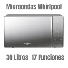 WHIRLPOOL - Microondas 30 Litros Digital Gris 17 Funciones WM2011D (Modelo 2025)