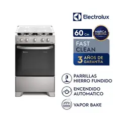 ELECTROLUX - Cocina a Gas FE4ISR 4 Hornillas