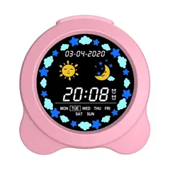 GENERICO - Reloj Despertador Infantil con Entrenador de Sueño Digital Pantalla Usb C