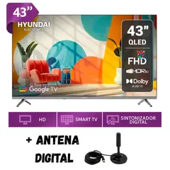 HYUNDAI - Televisor HYUNDAI 43 QLED Google TV HYLED4326QG + Ant