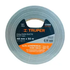 TRUPER - Cinta Para Ducto 48mm X 50 mts x 0.19mm