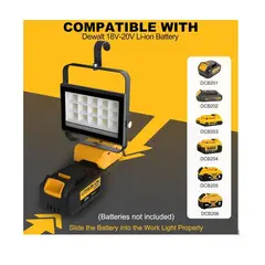 DEWALT - Reflector Inalambrico de Trabajo LED 60W 4500 Lumenes para baterias Dewalt 20V con puerto USB-C