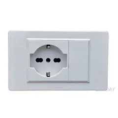 GENERICO - TOMACORRIENTE SCHUKO SIMPLE PLACA BLANCA Y DADO BLANCO SANDAY
