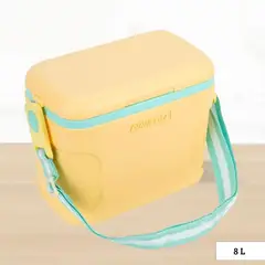 GENERICO - Cooler de Espuma de Poliuretano Passion con Cinta Amarrilo 8 Litros