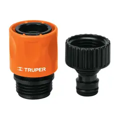 TRUPER - Conector Rápido de ABS 3/4" para Grifo-Manguera, Sistema Click - 12724
