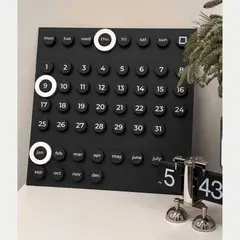 GENERICO - Calendario Perpetuo retro minimalista Color Negro