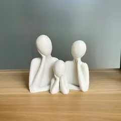 GENERICO - Escultura Familiar Minimalista Adorno Moderno Familia de 3