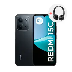 XIAOMI - CELULAR XIAOMI REDMI 15C 4+4 GB 256GB 6000mAh NEGRO + REGALO
