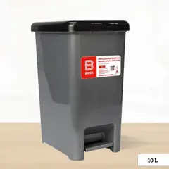 BASA - Papelera Automática Ahorra Espacio Homy Slim Negro 10 Litros