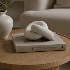 LAR DANIELSEN - Nudo decorativo de madera Knot, acabado natural blanco - Ring