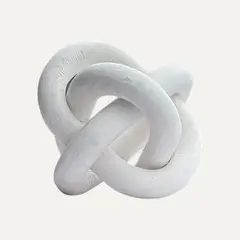 LAR DANIELSEN - Nudo decorativo de madera Knot - Acabado natural blanco