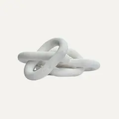 LAR DANIELSEN - Cadena decorativa de madera - Nudo knot blanco