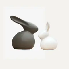 LAR DANIELSEN - Set de 2 conejos decorativos minimalistas