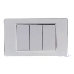 GENERICO - INTERRUPTOR CONMUTADOR DE 4 VIAS TRIPLE PLACA BLANCA Y DADO BLANCO SANDAY
