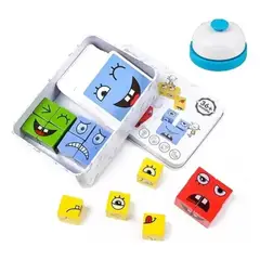 GENERICO - Juego Didáctico de Emociones - Desafío de Lógica - Cubos de Madera