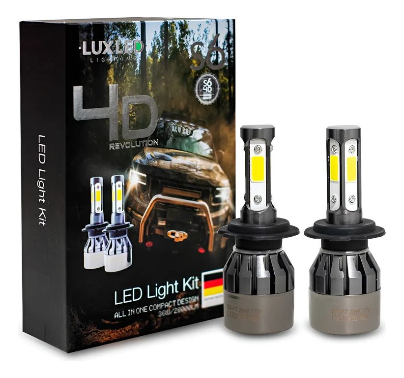 Lux Led H7 28,000 Lumenes Potencia y visivilidad extrema