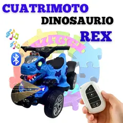 VOYAGE - CUATRIMOTO A BATERIA PARA NIÑOS DINOSAURIO REX CON CONTROL REMOTO - AZUL