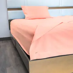 CUTE - JUEGO DE SÁBANAS COLOR ENTERO EN 2 PLZ