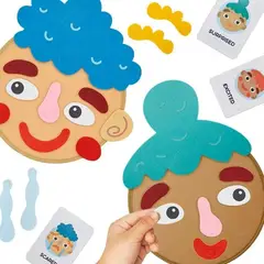 GENERICO - Juguete Didáctico Caritas de Emociones con Tarjetas