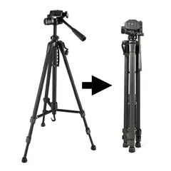 SEISA - Tripode Aluminio Profesional 160CM Portatil para Camara Canon, Sony Nikon y Celular + Funda Vlogs Live Streaming