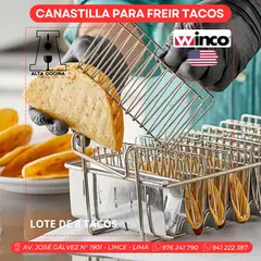 WINCO - CESTA PARA FREIR TACOS 8 DIVISIONES