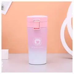 ZIMRAHYG - Taza De Café De Acero Inoxidable Taza De Agua Caliente 380ml Rosa Blanco