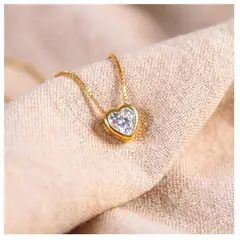 AZZIA JOYERIA - Collar Azzia Waterproof Corazon Circon