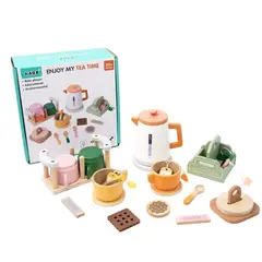 GENERICO - Juego de Té con Hervidor de Madera - Kabi