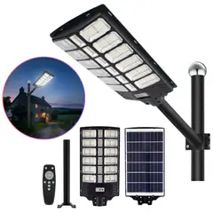 CAFINI - Reflector Farola Luz LED con Panel Solar 400W Luminaria  800 LED Sensor de Movimiento IP67