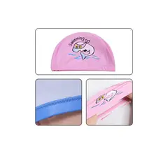 GENERICO - GORRO ELASTICO DE NATACIÓN  NIÑOS- ROSADO DELFINES