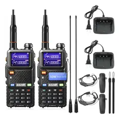 SANC - Combo Radio Walkie Talkie SANCI 10W de Alta Potencia - Multibanda Largo  Alcance con Pantalla y Carga USB-C