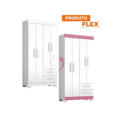 LOAGO - Ropero 4 PUERTAS 2 CAJONES NT-6010