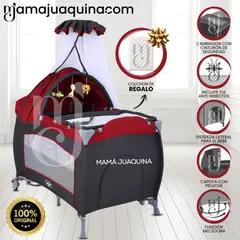 BABY - Cuna Corral «VIENA STOKKER PRO» 2 en 1 con Colchón Red