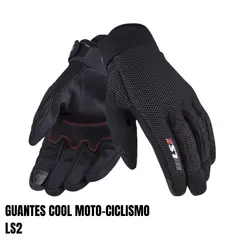 LS2 - GUANTES COOL NEGRO MOTO-CICLISMO