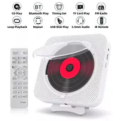 DANWEILE - Pantalla LED Reproductor CD portátil Altavoces Bluetooth estéreo-Negro