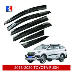 JET - Correlluvias Premium Negro ABS Para Toyota Rush 2017On Set Completo 6 Piezas