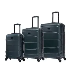 DUKAP - Set de Maletas Juego de 3 Sense Verde Oscuro