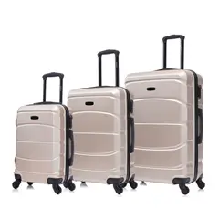 DUKAP - Set de Maletas Juego de 3 Sense Champán