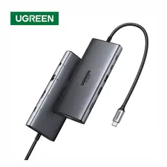 UGREEN - Adaptador Hub UGREEN 11 en 1 USB-C USB-A HDMI VGA Micro SD Ethernet Compatible Mac Windows