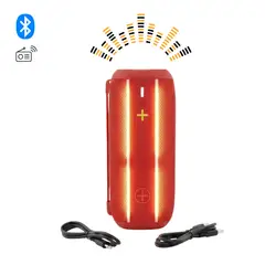 GENERICO - PARLANTE KMS-263 ROJO BLUETOOTH PORTÁTIL