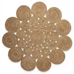 ZALMOHADAS - Alfombra Redonda “Eclipse Natural” 120cm