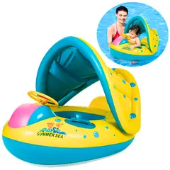 GENERICO - Flotador de Bebe con Toldo Tipo Bote