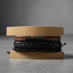 KAST PE - Pulsera Vintage Miguel MODELO 3 Hombre (Pack 3 Unidades) - Cuerina